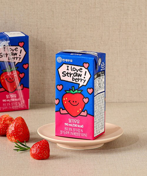 [연세유업] 딸기 우유 190ml