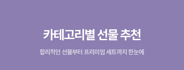 카테고리별 선물 추천